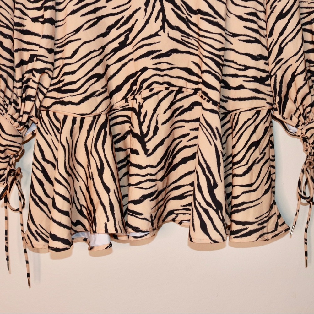 Finders Keepers Romy Long Sleeve Mini Dress In Tiger Print - Picture 7 of 15